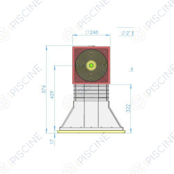 Skimmer coque 15L grande meurtrière