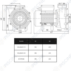 Pompe Solubloc 20 compatible bloc Desjoyaux P25