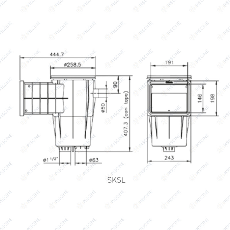Skimmer standard PM Liner Master (KRIPSOL) Skimmer Liner