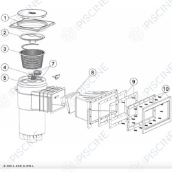 Joints skimmer kit de 2  E-012-L