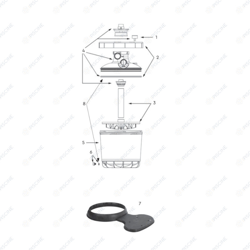 Bague de serrage + joint filtre P-FI-500 MTI500 a