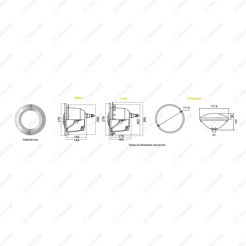 Projecteur de niche PAR56 LED 13W Cofies Hayward Blanc Projecteur de niche PAR56 LED 13W Cofies Hayward Blanc