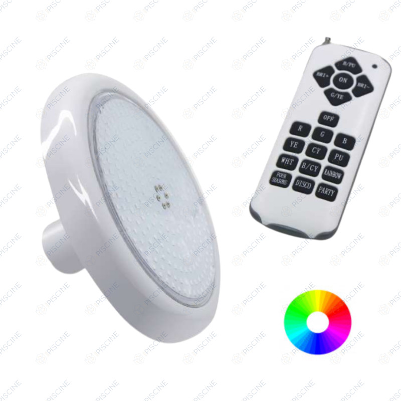 Projecteur LED couleurs Plat short slim visser 160 mm avec télécommande