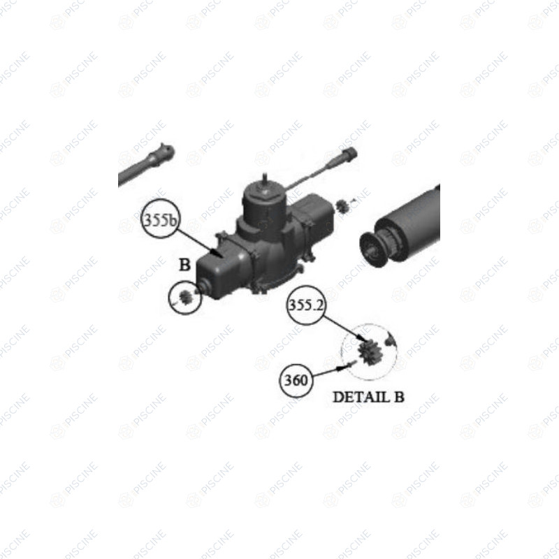 Pignon d'entrainement bloc moteur Aquatron BWT D, P400+ 500+ P600+