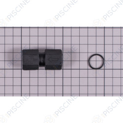 Raccord injection F/F pièce noire PP 3/8 (ASTRALPOOL) Pompe doseuse PH L3 (MAGIPH)
