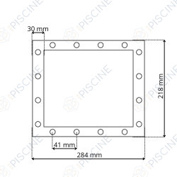Skimmer Liner/Préfa. PM + Rallonge Complet (POOL'S) Skimmer GM 420x205 / PM 280x205