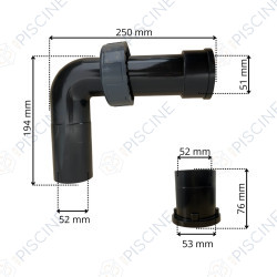 Kit de liaison 2 " à coller pour filtre Aquarius 22-35 m3