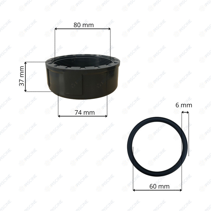 Kit de liaison 2 " à coller pour filtre Aquarius 22-35 m3