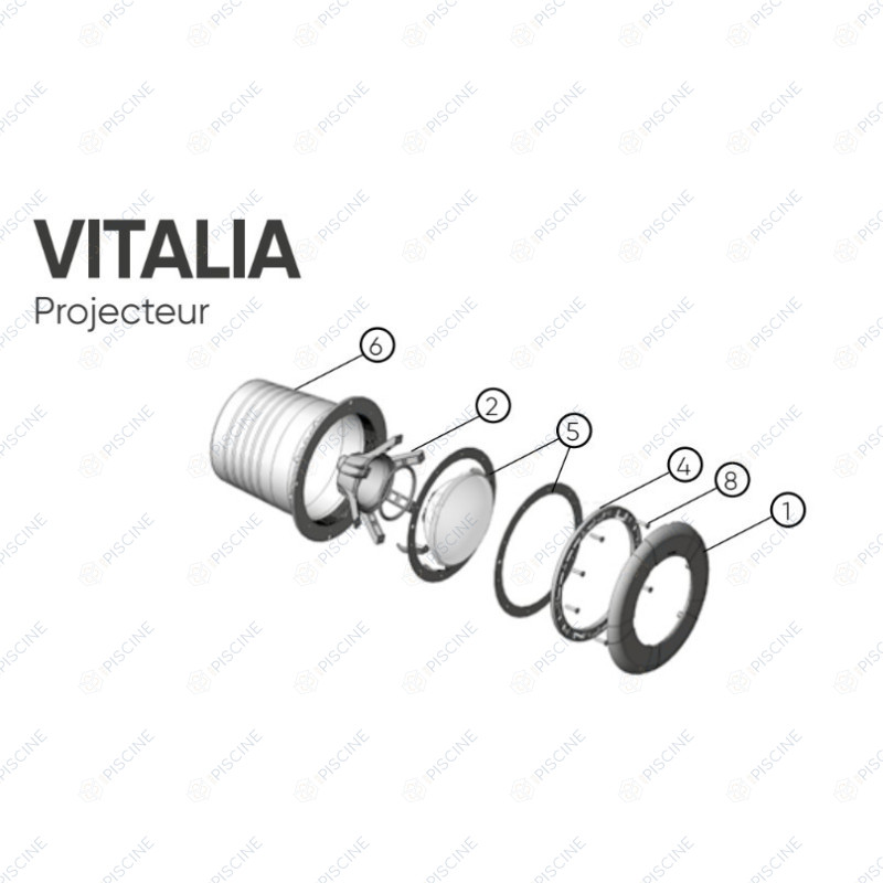 Joint d'ampoule pour bloc optique projecteur VITALIA - réf. 102043