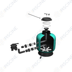 Ecrou pour couvercle transparent Gemas Turbidron - réf. 021812506