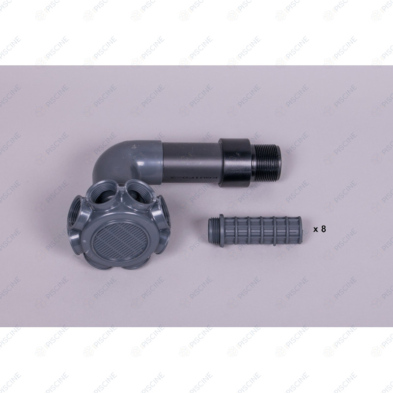 Ensemble collecteur + 8 crépines pour Filtre Aster, Lisboa Ø350 (Astralpool) - réf. 4404010131
