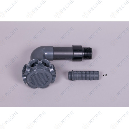Ensemble collecteur + 8 crépines pour Filtre Aster, Lisboa Ø350 (Astralpool) - réf. 4404010131