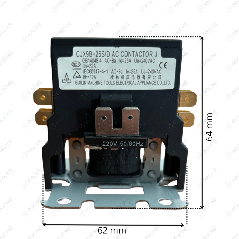 Contacteur monopolaire pour climatisation  220v 50/60Hz