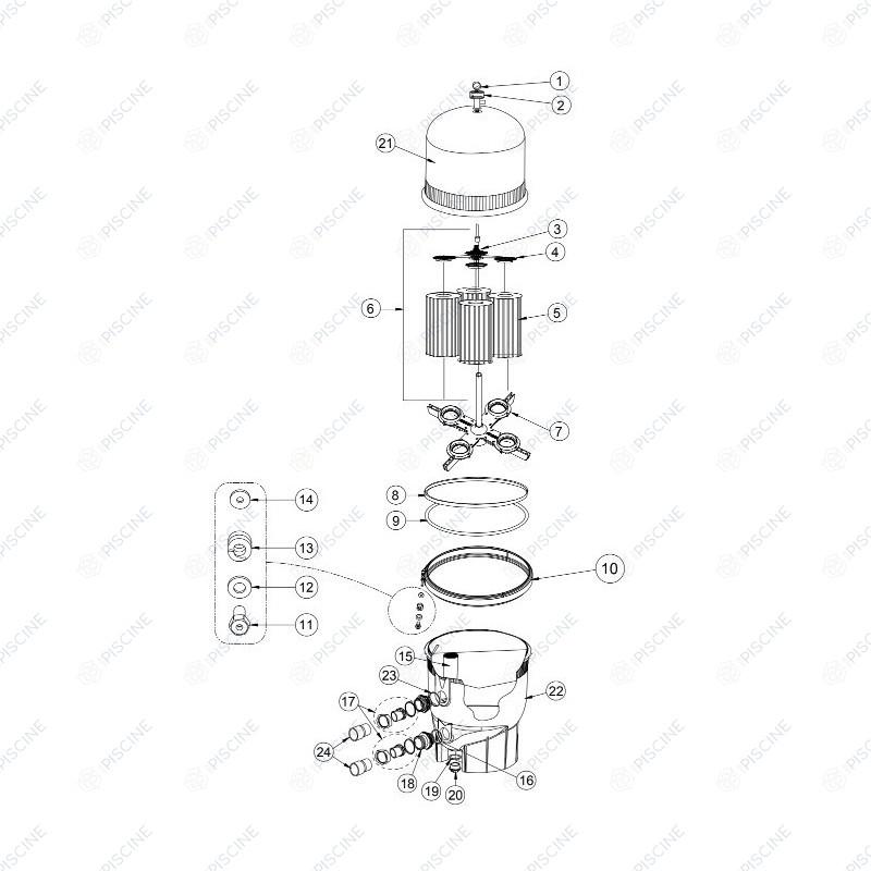 Kit de raccordement union 1"1/2 x 2'' (Pentair) - réf. R270004 Kit de raccordement union 1"1/2 x 2'' (Pentair) - réf. R270004