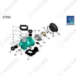 Turbine 1/2 CV - 0111STRM50M (Gemas) - réf. XG0111STRM09