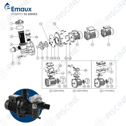 Vue éclatée pompes SS SERIES (Emaux)