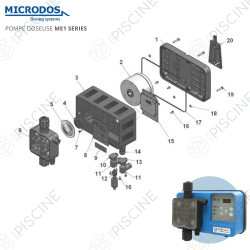 Vue éclatée pompe doseuse ME1 SERIES (Microdos)