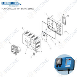 Vue éclatée pompe doseuse MP1 SIMPLE SERIES (Microdos)