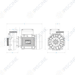 Pompe de spa 56 Frame 3,2 HP bi vitesse Waterway Pompe de spa 56 Frame 3,2 HP bi vitesse Waterway