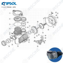 Vue éclatée pompe PRIME (Krispol)