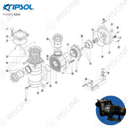 Vue éclatée pompe KAN (Kripsol)