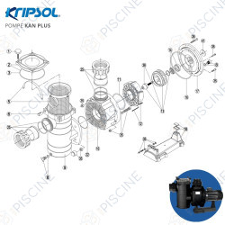 Vue éclatée pompe KAN PLUS (Kripsol)
