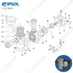 Vue éclatée pompe KAPRI (Kripsol)