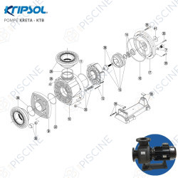 Vue éclatée pompe KRETA KTB (Kripsol)