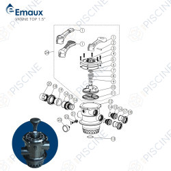 Vue éclatée vanne top 1.5" (Emaux)