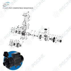 Vue éclatée pompe PHT compatible DESJOYAUX (Acis)