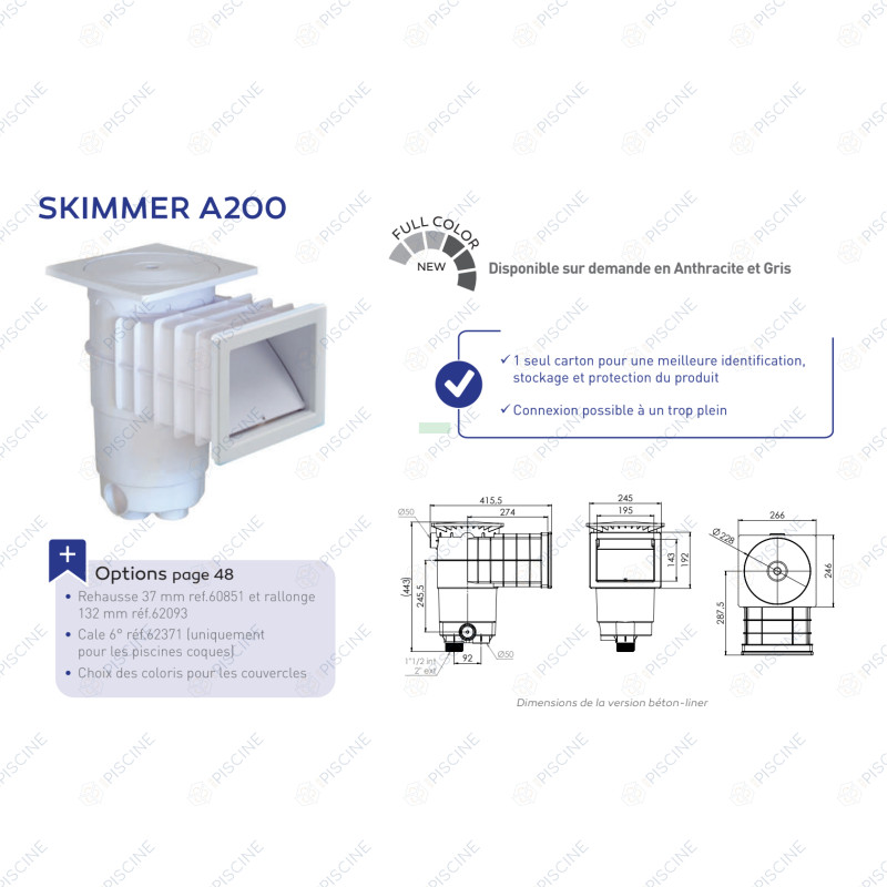Skimmer Classic A200 Liner  Skimmer Classic A200 Liner/Panneau