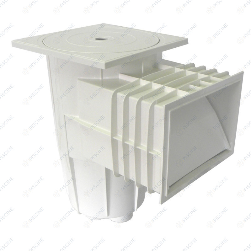 Skimmer avec couvercle carré - Pour piscines en béton référence 00250