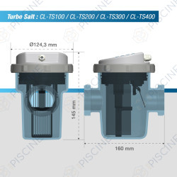 Cellule d'origine Turbo Salt - TS400 8g/h (Poolex) - réf. CL-TS400L Cellule d'origine Turbo Salt - TS400 8g/h (Poolex) - réf. CL-TS400L