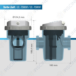 Cellule d'origine Turbo Salt - TS600 12g/h (Poolex) - réf. CL-TS600L
