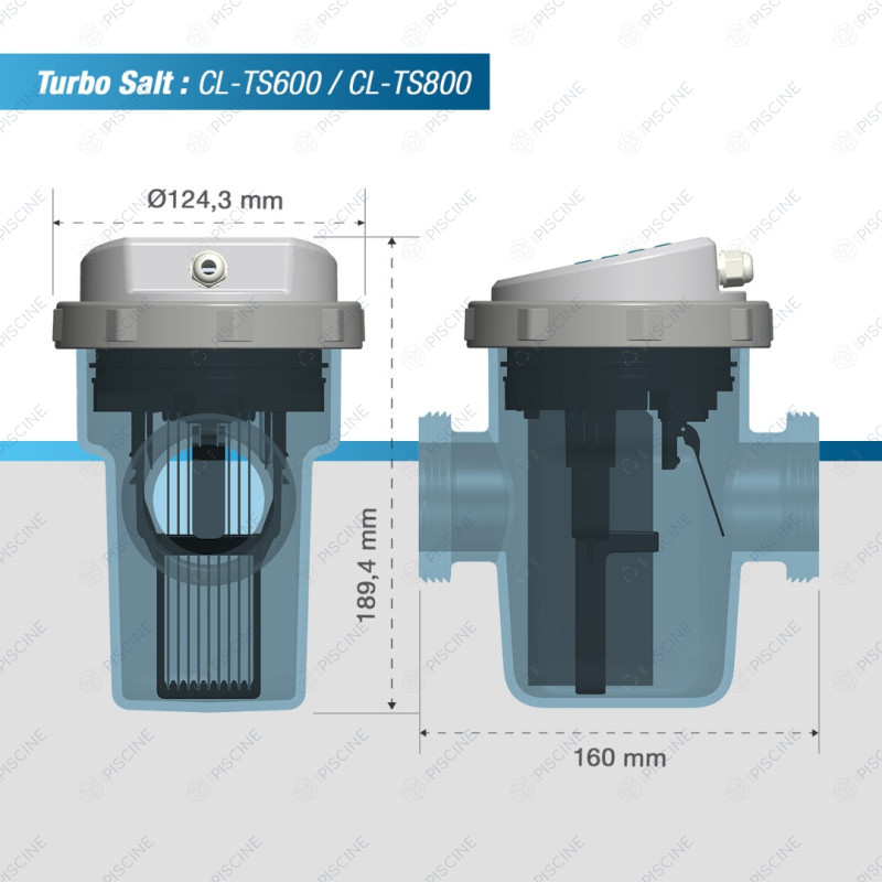 Cellule d'origine Turbo Salt - TS800 18g/h (Poolex) - réf. CL-TS800L Cellule d'origine Turbo Salt - TS800 18g/h (Poolex) - réf. CL-TS800L