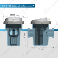Cellule d'origine Sel In - SL50 10g/h (Poolex) - réf. CL-SL50L