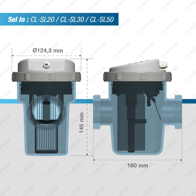 Cellule d'origine Sel In - SL50 10g/h (Poolex) - réf. CL-SL50L