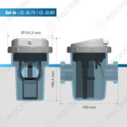 Cellule d'origine Sel In - SL75 15g/h (Poolex) - réf. CL-SL75L Cellule d'origine Sel In - SL75 15g/h (Poolex) - réf. CL-SL75L