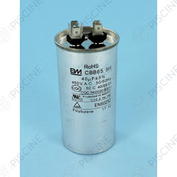 Condensateur compresseur Mitsubishi 7 kW 40 µF PI20 (Zodiac) - référence WWA01049