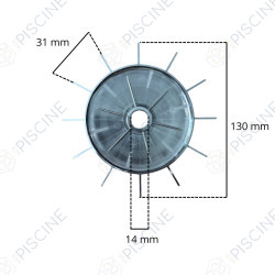 Ventilateur 0.37KW à 0.75KW diam. 15 mm/130 mm (Moteur Pentek) - (PENTAIR) Moteur PENTEK PENTAIR Ventilateur 0.37KW à 0.75KW diam. 15 mm/130 mm (Moteur Pentek) - (PENTAIR) Moteur PENTEK PENTAIR