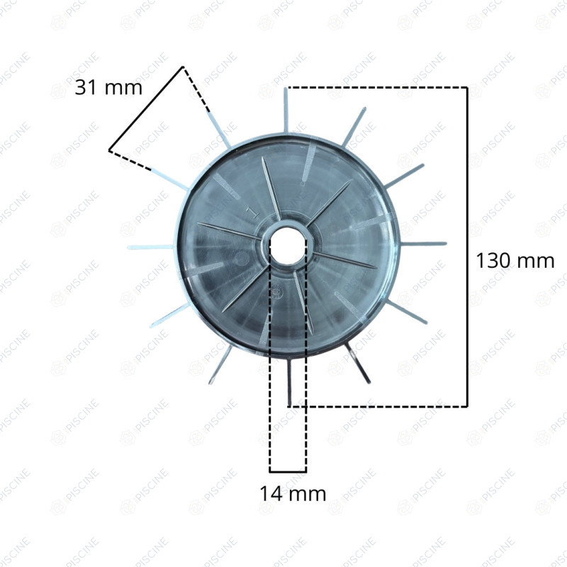 Ventilateur 0.37KW à 0.75KW diam. 15 mm/130 mm (Moteur Pentek) - (PENTAIR) Moteur PENTEK PENTAIR Ventilateur 0.37KW à 0.75KW diam. 15 mm/130 mm (Moteur Pentek) - (PENTAIR) Moteur PENTEK PENTAIR