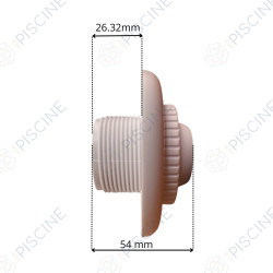 Buse de Refoulement Orientable (Rotule + Siege Filete + Enjoliveur Vissé) - 19mm (HAYWARD)