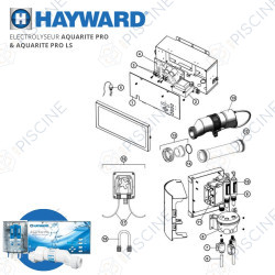 Vue éclatée électrolyseur Aquarite Pro & Pro LS (Hayward)