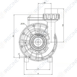 Pompe Sirem PBL type K 1.5 CV - 1350w sans raccords - circuit filtration - référence PBL1C80K1B Pompe Sirem PBL type K 1.5 CV - 1350w sans raccords - circuit filtration - référence PBL1C80K1B