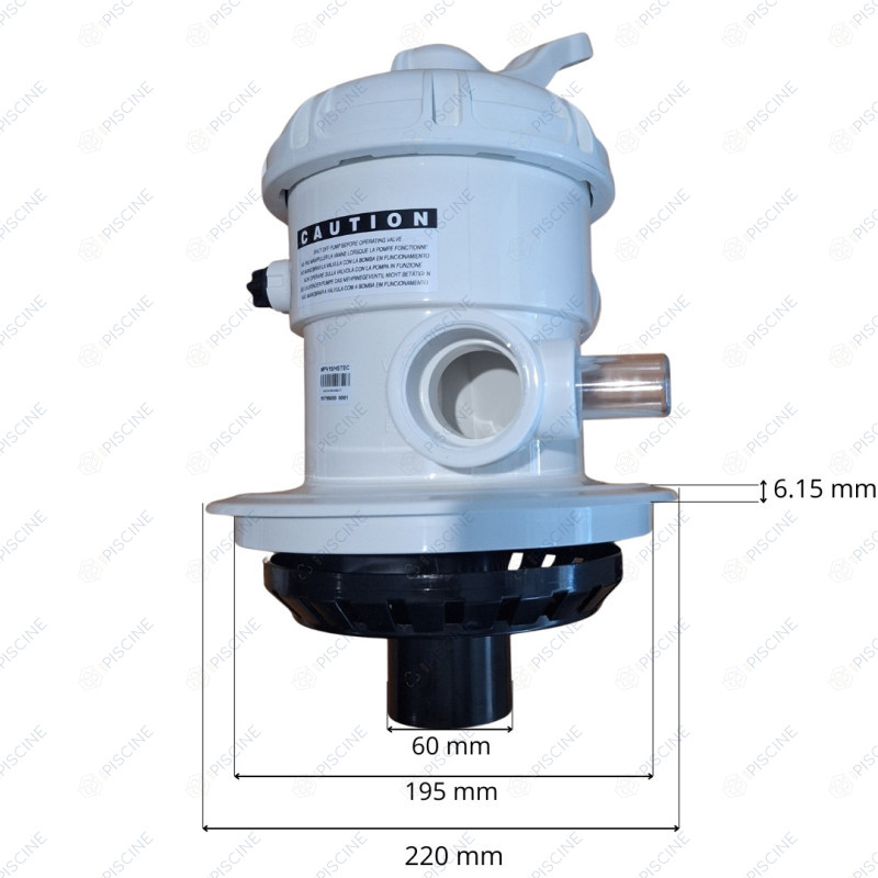 Vanne 1 1/2'' Top Filtre SAB Laminé Ø520/640 - (HYDROSWIM) reference MPV15/HSTEC Vanne 1 1/2'' Top Filtre SAB Laminé Ø520/640 - (HYDROSWIM) reference MPV15/HSTEC