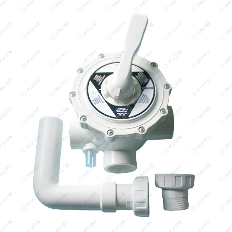 Vanne Side multi 2" blanche avec jonctions vissees dessus/collee dessous - 11156 (ASTRAL) Vanne Side CLASSIC 2'' (avec montage)