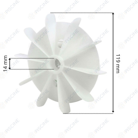 Ventilateur pompe (Pool 100, fliper NS50/75/100, 2NS100, 1S50/75/100, Silver) - (ESPA) Pompe BLAUMAR S1 ESPA