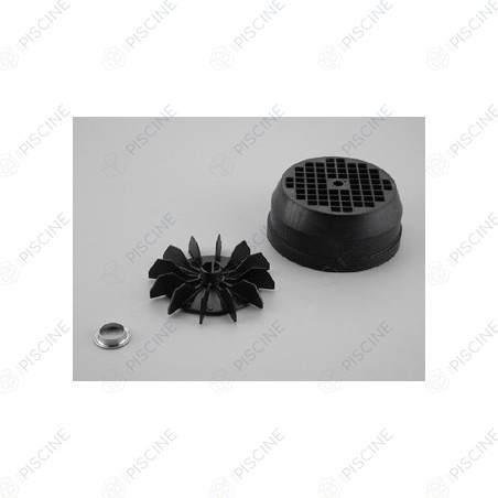 Capot de Ventilateur pompe (Sena, Victoria) - 0,5 CV - (Capot + Ventil. Ø15mm + Bague) (ASTRAL) Pompe VICTORIA (Plus) et SPRINT