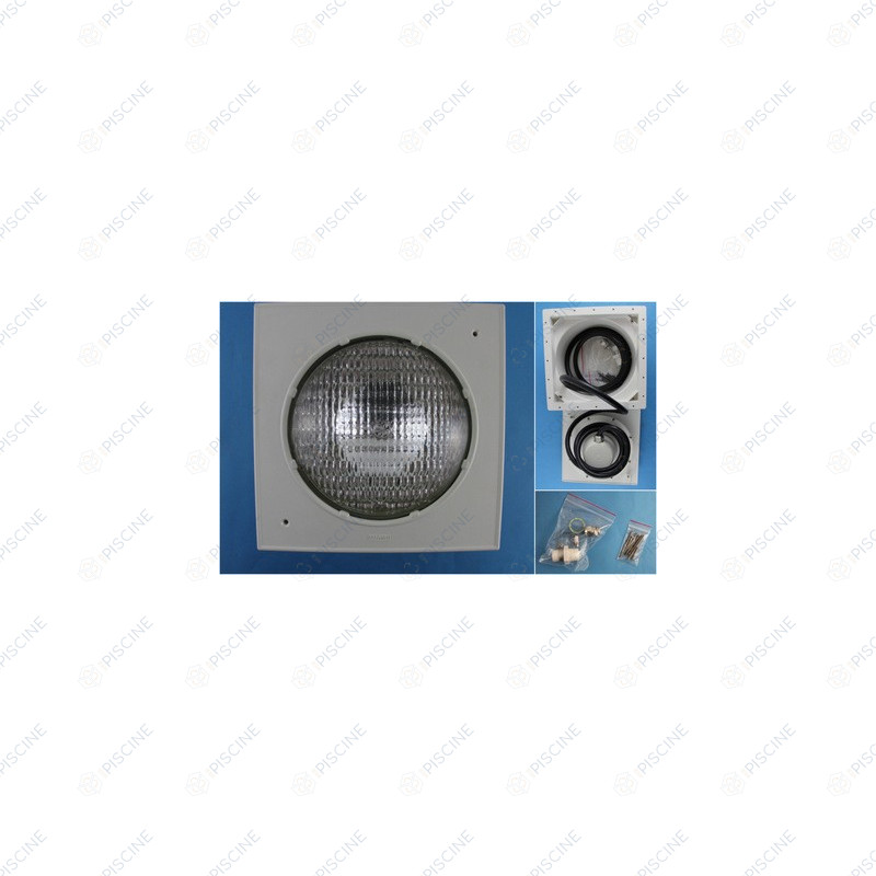 Projecteur Carré 300W/12V Piscine béton (voir option A-14000-150 pour Liner) -PRIX NET - (OWM) reference A-14008-D