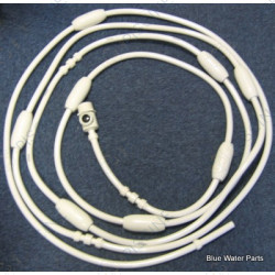 Tuyau d'alimentation blanc 9 m/8 flotteurs/3 raccords tournants/prise murale - (Polaris)